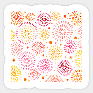 Abstract watercolor sparkles – yellow and orange Sticker